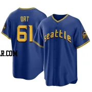 Kaleb Ort Men's Seattle Mariners Royal Replica 2023 City Connect Jersey