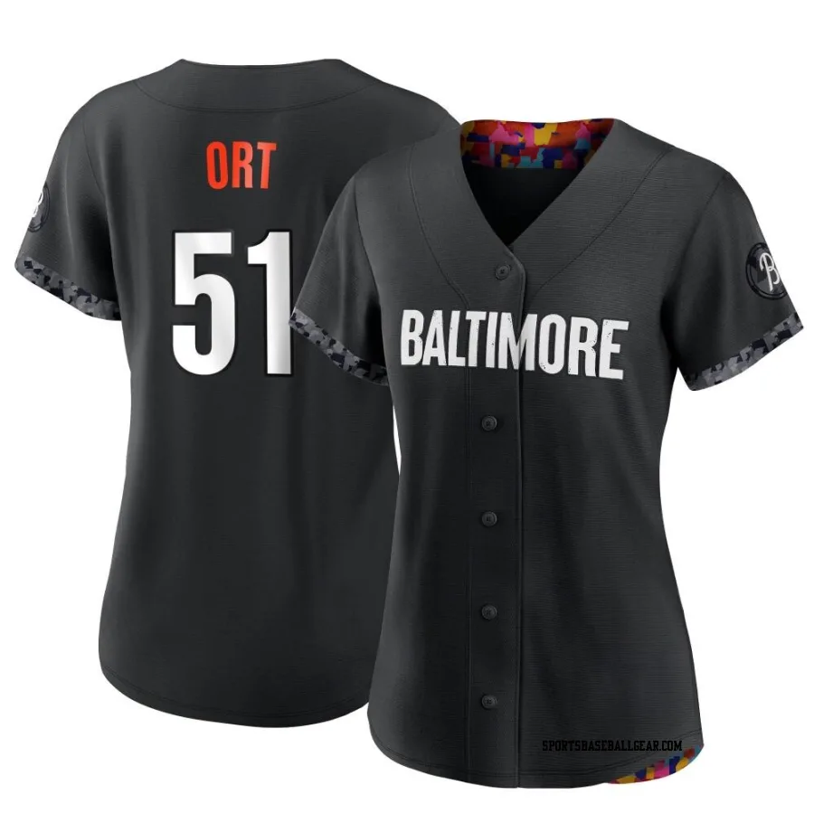 Kaleb Ort Women's Baltimore Orioles Black Replica 2023 City Connect Jersey