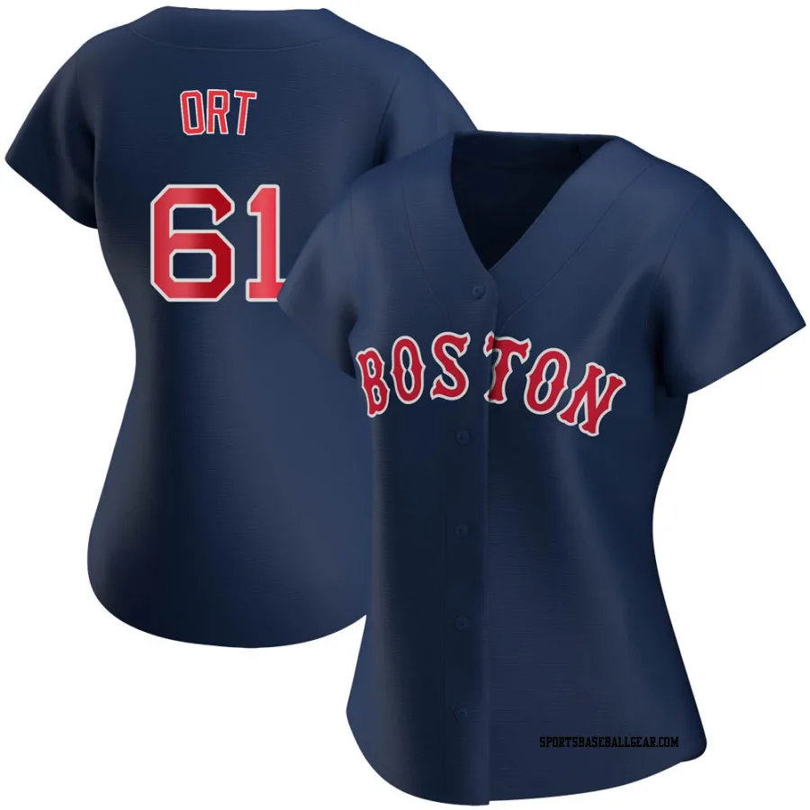 Kaleb Ort Women's Boston Red Sox Navy Replica Alternate Jersey