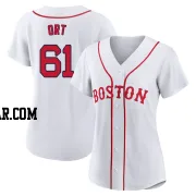 Kaleb Ort Women's Boston Red Sox White Authentic 2021 Patriots' Day Jersey