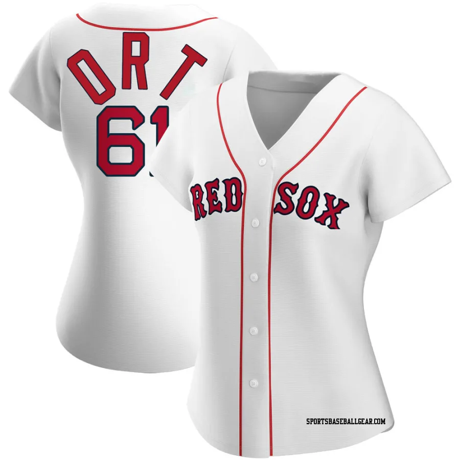 Kaleb Ort Women's Boston Red Sox White Replica Home Jersey