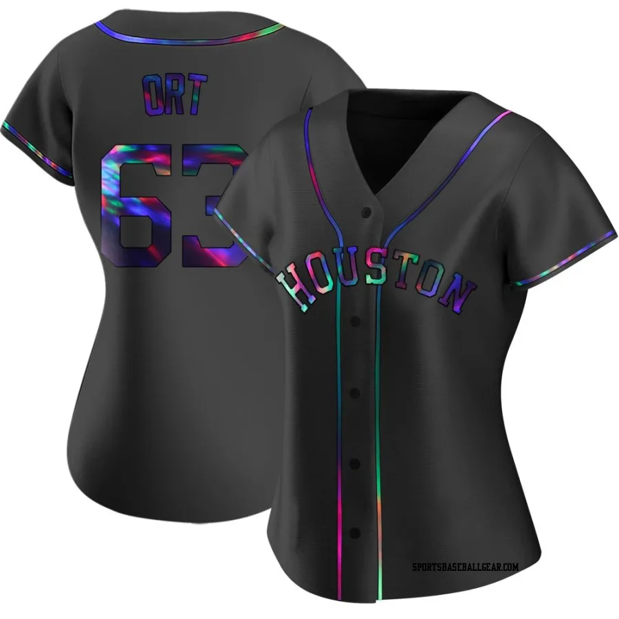 Kaleb Ort Women's Houston Astros Black Holographic Replica Alternate Jersey