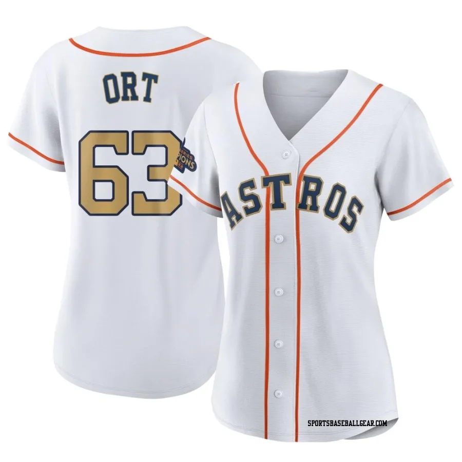 Kaleb Ort Women's Houston Astros Gold Authentic White 2023 Collection Jersey