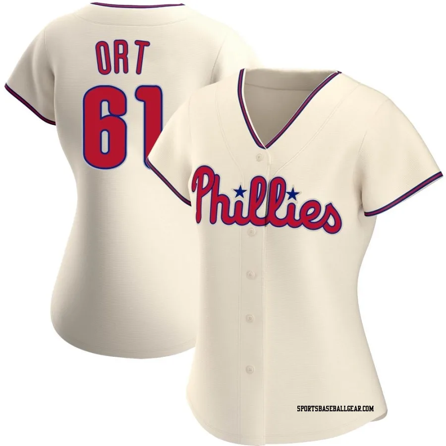 Kaleb Ort Women's Philadelphia Phillies Cream Replica Alternate Jersey