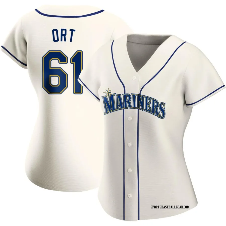 Kaleb Ort Women's Seattle Mariners Cream Authentic Alternate Jersey