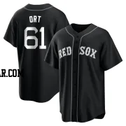 Kaleb Ort Youth Boston Red Sox Black/White Replica Jersey