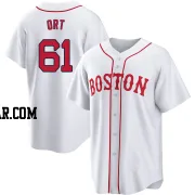 Kaleb Ort Youth Boston Red Sox White Replica 2021 Patriots' Day Jersey