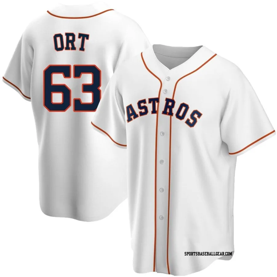 Kaleb Ort Youth Houston Astros White Replica Home Jersey