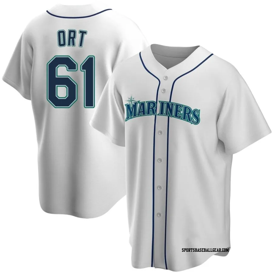 Kaleb Ort Youth Seattle Mariners White Replica Home Jersey