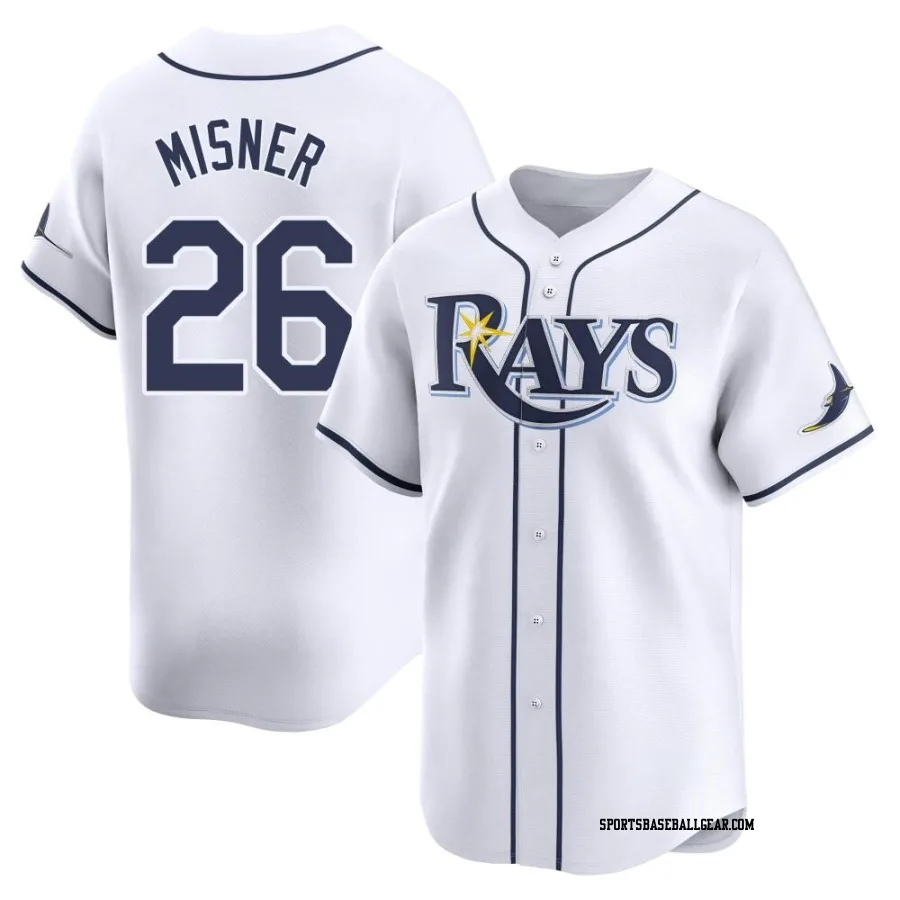 Kameron Misner Men's Tampa Bay Rays White Limited Home Jersey