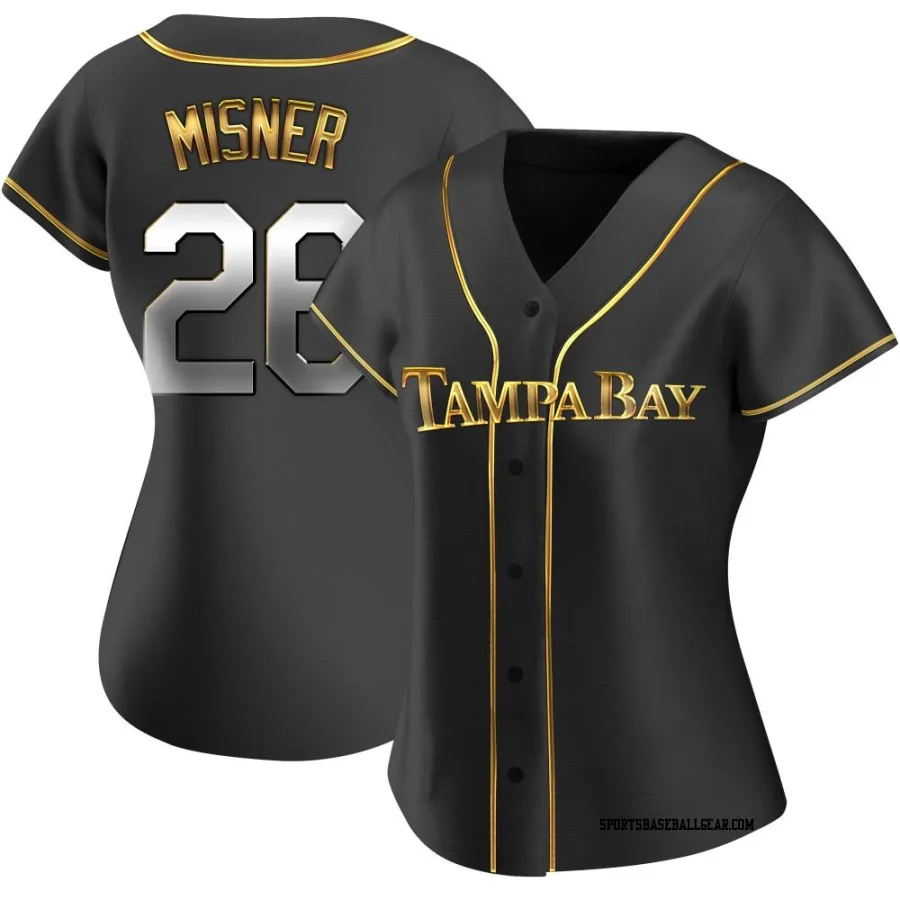 Kameron Misner Women's Tampa Bay Rays Black Golden Replica Alternate Jersey