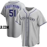 Karl Kauffmann Men's Colorado Rockies Gray Replica Road Jersey