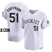 Karl Kauffmann Men's Colorado Rockies White Limited Home Jersey