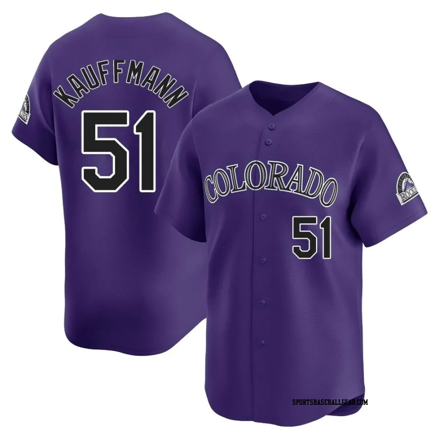 Karl Kauffmann Youth Colorado Rockies Purple Limited Alternate Jersey