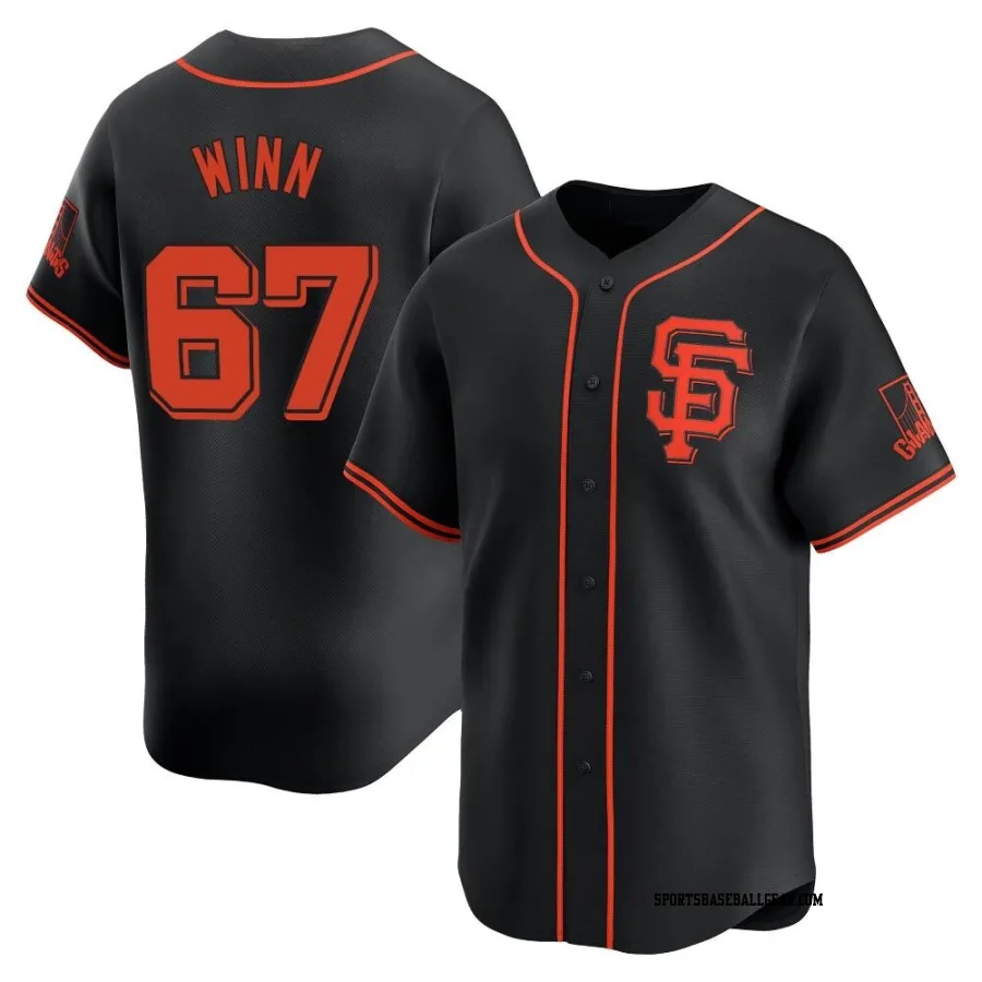 Keaton Winn Men's San Francisco Giants Black Limited Alternate Jersey