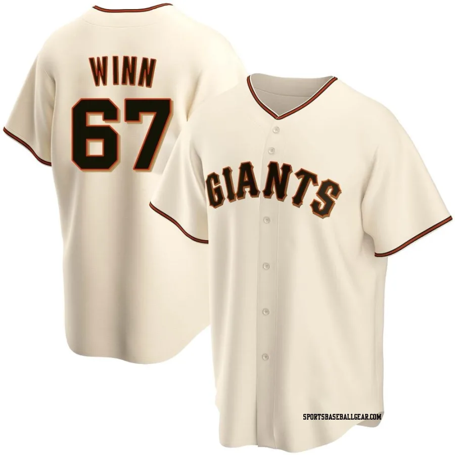 Keaton Winn Men's San Francisco Giants Cream Replica Home Jersey