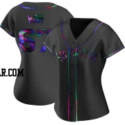 Keaton Winn Women's San Francisco Giants Black Holographic Replica Alternate Jersey