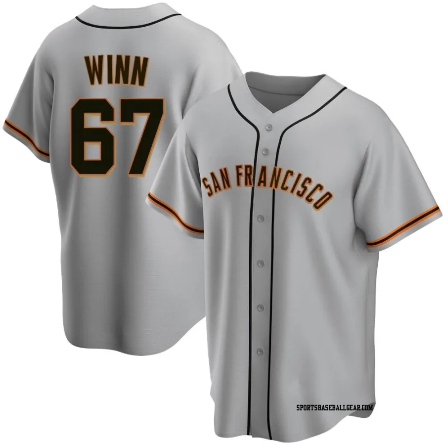 Keaton Winn Youth San Francisco Giants Gray Replica Road Jersey