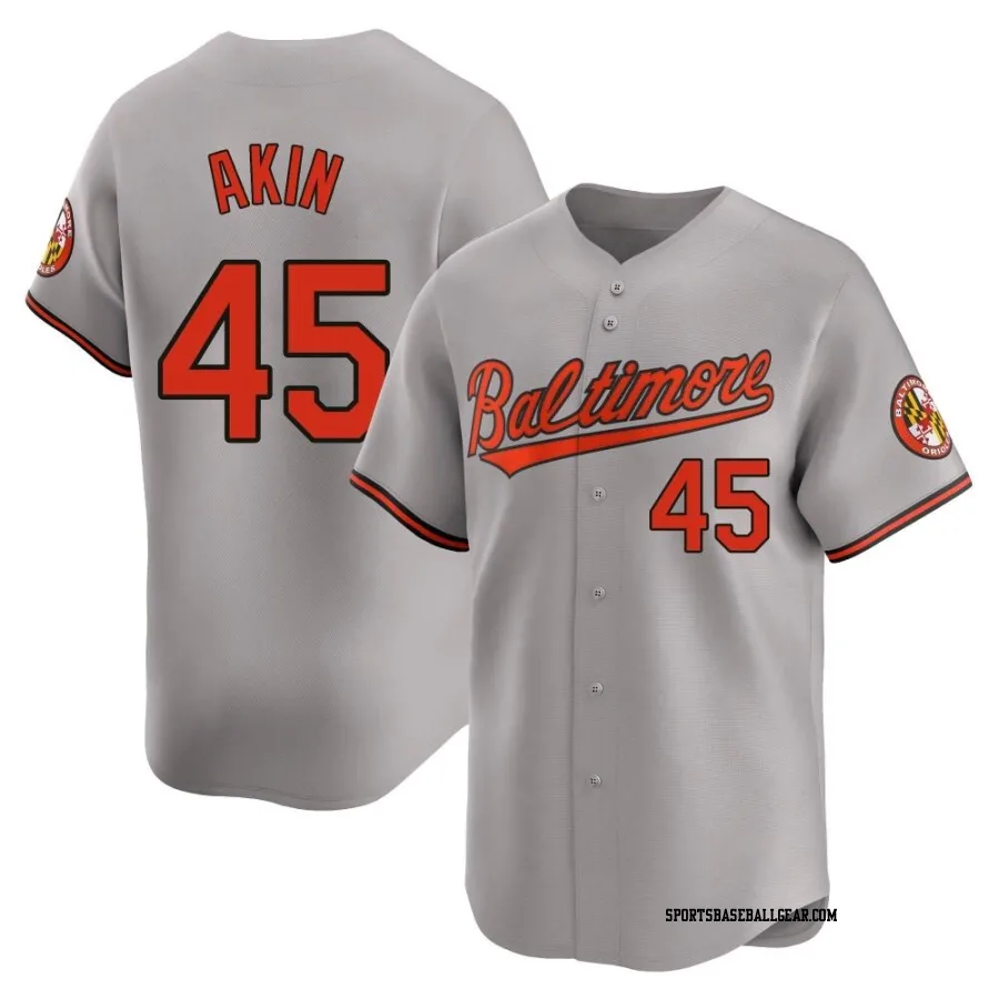 Keegan Akin Men's Baltimore Orioles Gray Limited Road Jersey