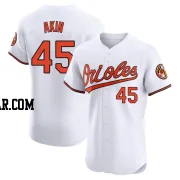 Keegan Akin Men's Baltimore Orioles White Elite Home Jersey