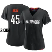 Keegan Akin Women's Baltimore Orioles Black Authentic 2023 City Connect Jersey