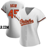 Keegan Akin Women's Baltimore Orioles White Authentic Home Jersey