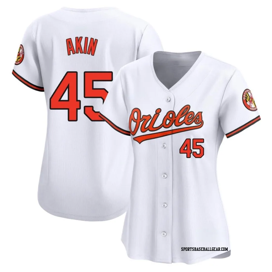 Keegan Akin Women's Baltimore Orioles White Limited Home Jersey