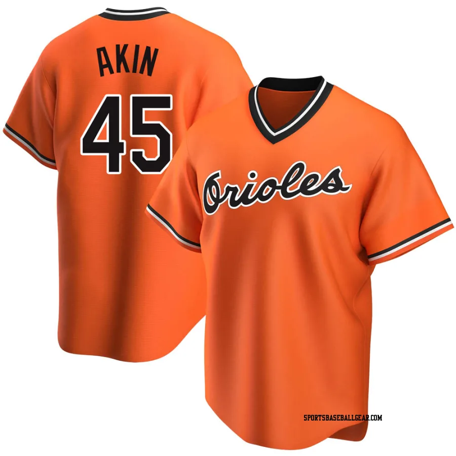 Keegan Akin Youth Baltimore Orioles Orange Replica Alternate Cooperstown Collection Jersey