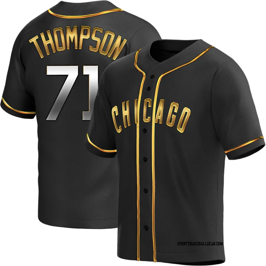 Keegan Thompson Youth Chicago Cubs Black Golden Replica Alternate Jersey