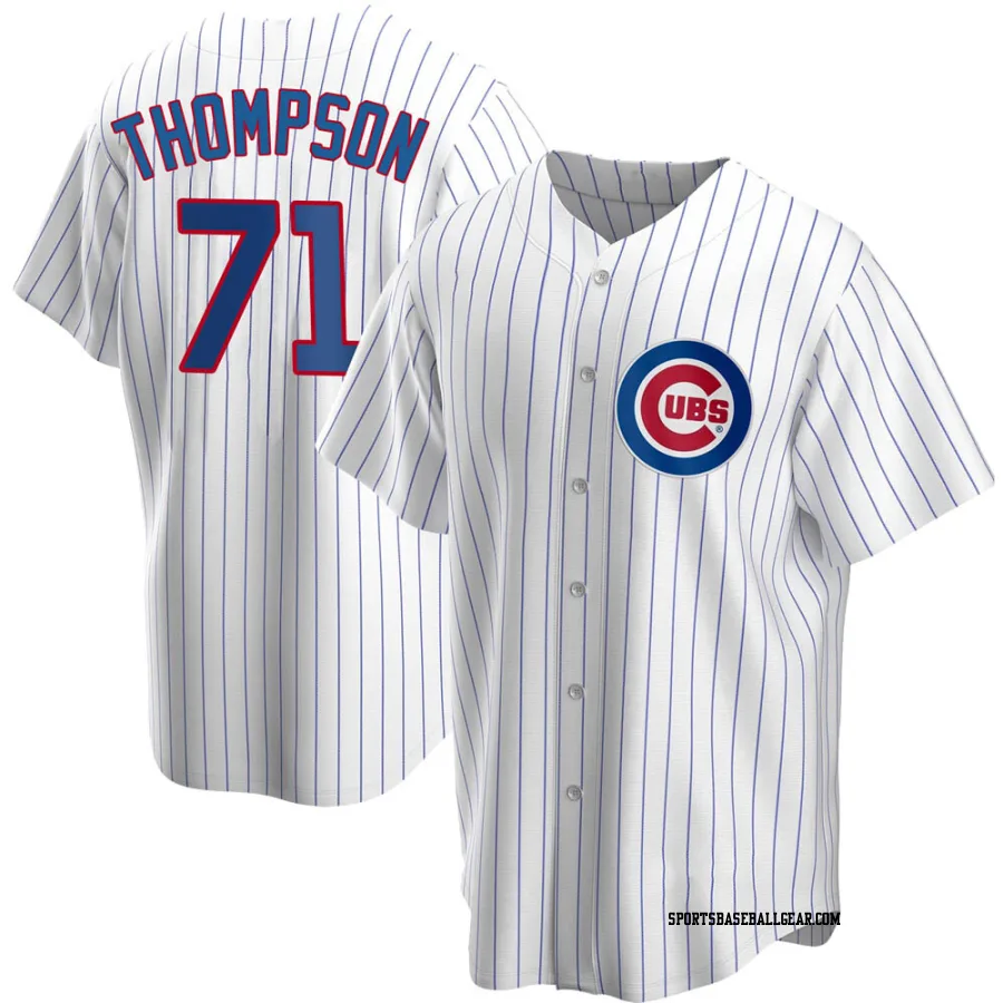 Keegan Thompson Youth Chicago Cubs White Replica Home Jersey