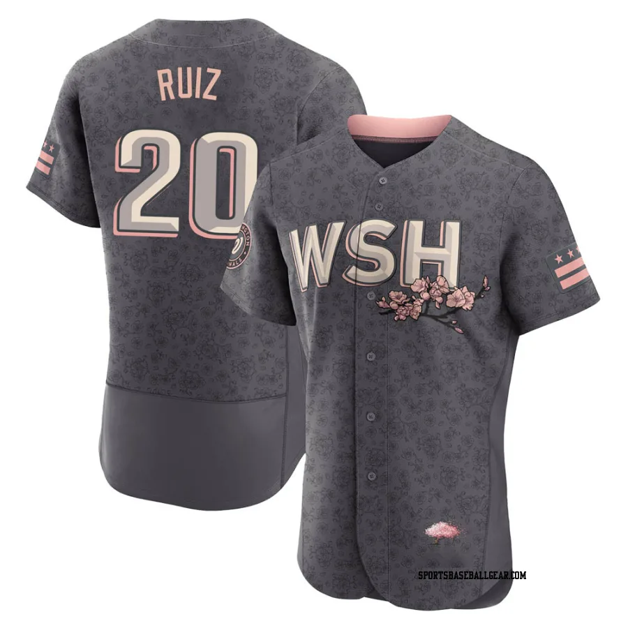 Keibert Ruiz Men's Washington Nationals Gray Authentic 2022 City Connect Jersey