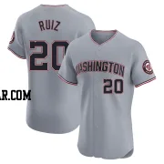 Keibert Ruiz Men's Washington Nationals Gray Elite Road Jersey