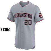 Keibert Ruiz Men's Washington Nationals Gray Elite Road Jersey