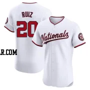 Keibert Ruiz Men's Washington Nationals White Elite Home Jersey