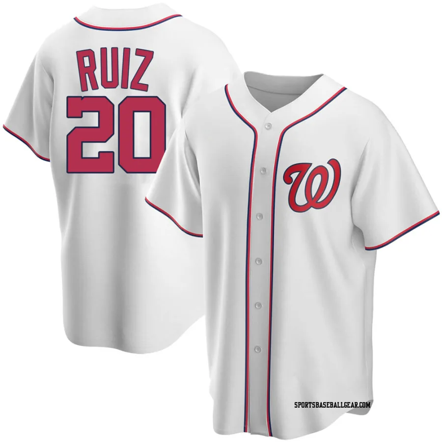 Keibert Ruiz Youth Washington Nationals White Replica Home Jersey