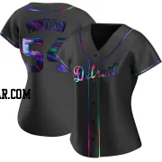 Keider Montero Women's Detroit Tigers Black Holographic Replica Alternate Jersey