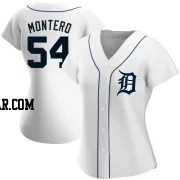 Keider Montero Women's Detroit Tigers White Authentic Home Jersey