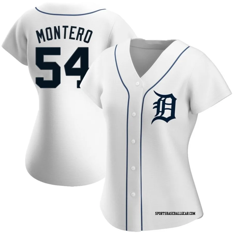 Keider Montero Women's Detroit Tigers White Authentic Home Jersey