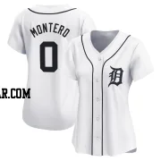 Keider Montero Women's Detroit Tigers White Limited Home Jersey