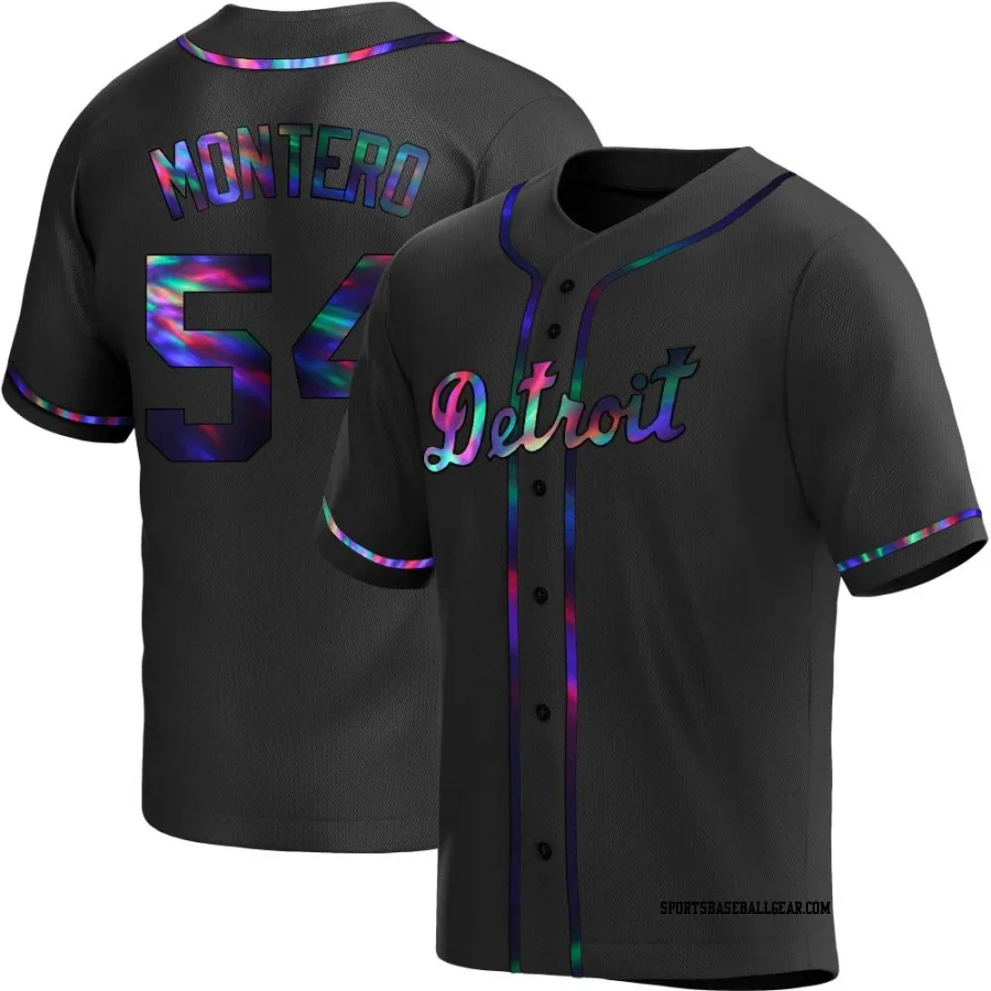 Keider Montero Youth Detroit Tigers Black Holographic Replica Alternate Jersey