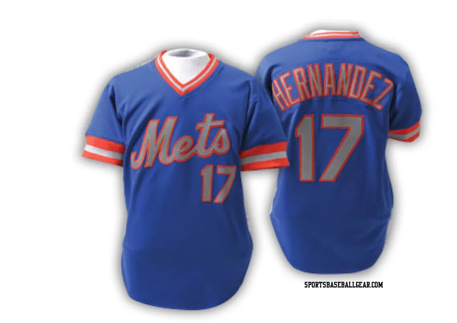 Keith Hernandez Men's New York Mets Blue Authentic Throwback Jersey