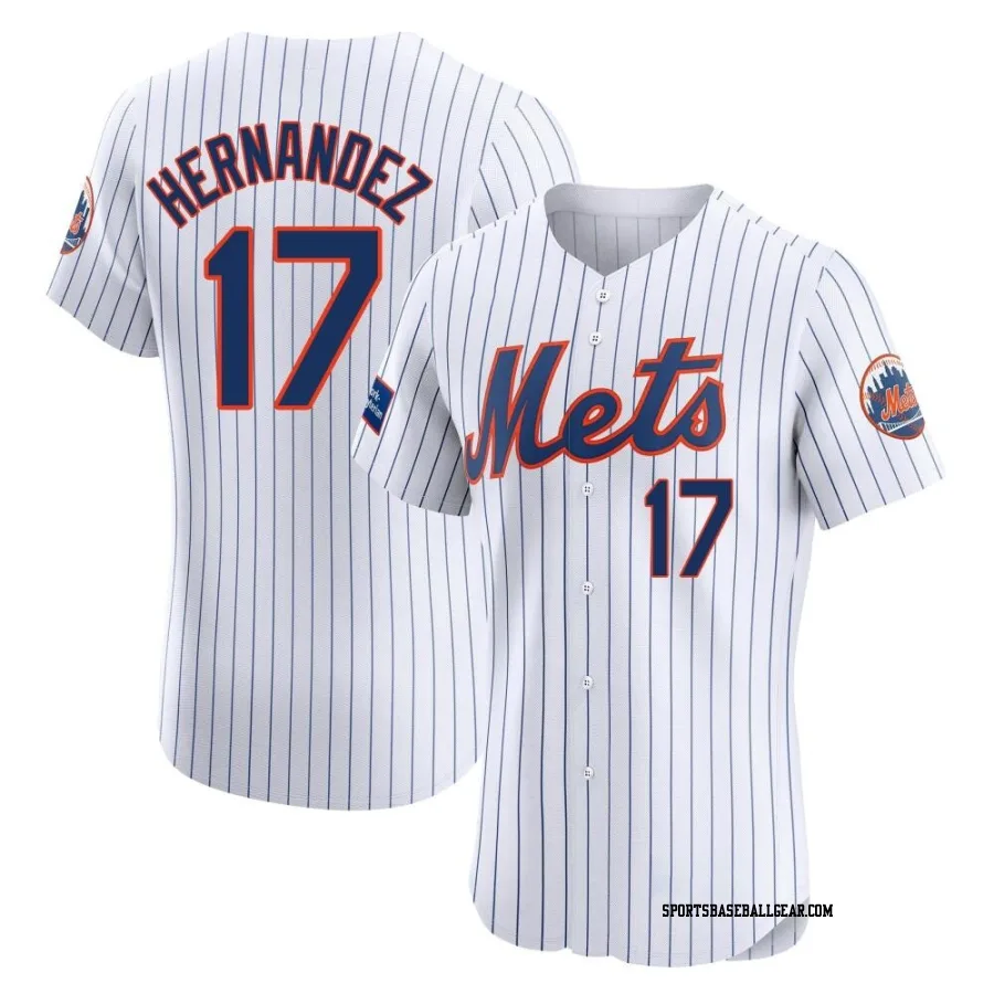 Keith Hernandez Men's New York Mets White Elite Home Patch Jersey