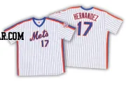 Keith Hernandez Men's New York Mets White/Blue Authentic Strip Throwback Jersey