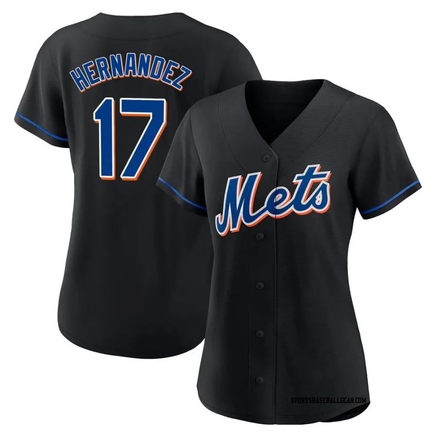 Keith Hernandez Women's New York Mets Black Replica 2022 Alternate Jersey