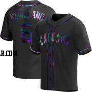 Keith Moreland Men's Chicago Cubs Black Holographic Replica Alternate Jersey