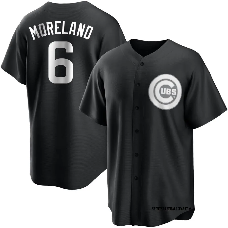 Keith Moreland Men's Chicago Cubs Black/White Replica Jersey