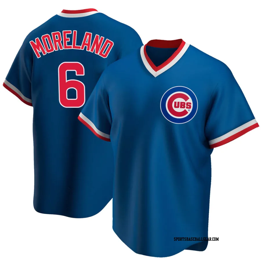 Keith Moreland Men's Chicago Cubs Royal Replica Road Cooperstown Collection Jersey