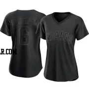 Keith Moreland Women's Chicago Cubs Black Authentic Pitch Fashion Jersey