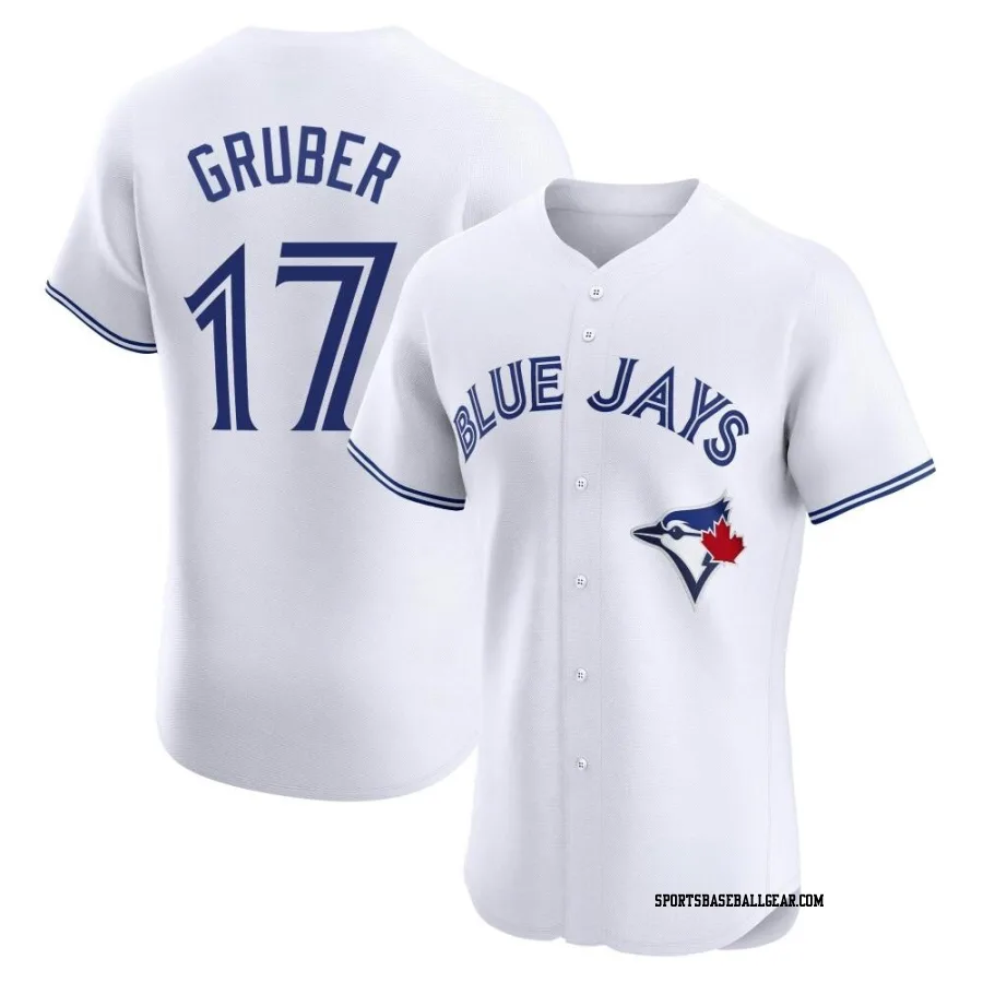 Kelly Gruber Men's Toronto Blue Jays White Elite Home Jersey