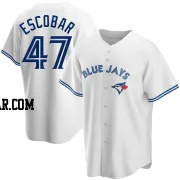 Kelvim Escobar Men's Toronto Blue Jays White Replica Home Jersey